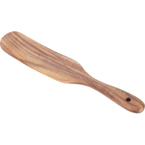 Spatule en Bois de Teck pour Cuisine - Ustensile de Cuisson Plat Alimentaire (29 x 5,5 cm) (1/5)