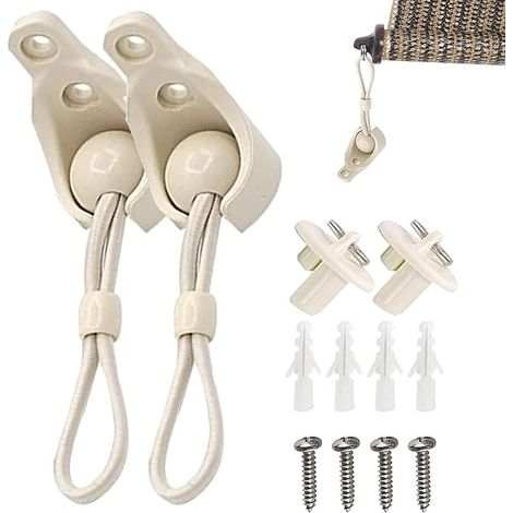 Kit de fixation élastique pour stores extérieurs - Cordon élastique - Kit de quincaillerie multifonction pour stores - Accessoires pour stores enrouleurs extérieurs