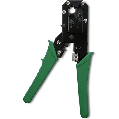 Herramienta de crimpado modular Qoltec para cortar y crimpar cables Ethernet 8P 6P 4P (1/5)