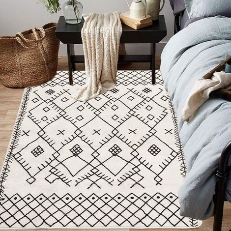Alfombra para salón - Suave - 50x160cm - Piel de cordero - Poliéster - Cómoda y fácil de limpiar