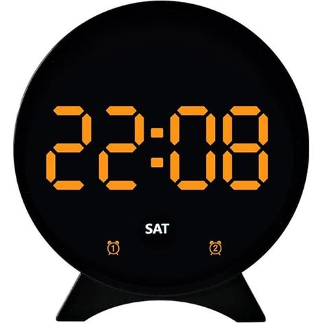 Réveil numérique LED avec affichage de la date et de la température (I) Affiche clairement la date, le jour, l'heure de l'alarme, écran multi-informations, accès facile, design fonctionnel (1/5)
