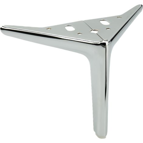 Pied de meuble élégant Anchor, chromé argenté, hauteur 15 cm (1/5)