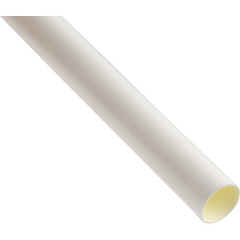 Gaine thermorétractable RS PRO, Dia. 9.5mm Blanc rétreint 3:1, 1.2m ( Prix pour 1 ) (1/2)