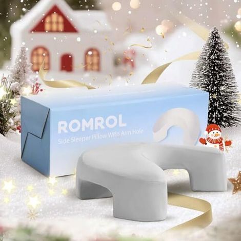 Oreiller ergonomique pour dormir sur le côté – pour un soutien optimal de la nuque et des épaules – Convient aux personnes dormant sur le côté, sur le dos ou sur le ventre – Housse la (1/4)