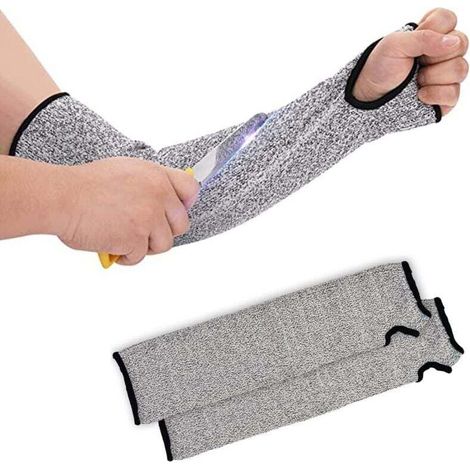 (1 paire) manches tricotées anti-coupures, gants de jardinage anti-coupures pour éviter les blessures cutanées et les irritations ultraviolettes (1/4)