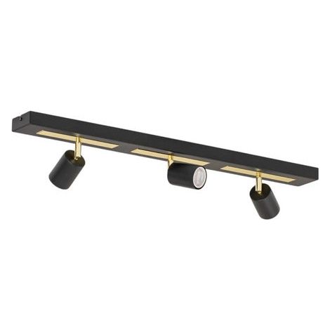 [GEBRAUCHT] B-Ware Deckenstrahler Rodez Deckenspot Strahler schwarz gold Stahl 3-flammig GU10 LED (1/2)