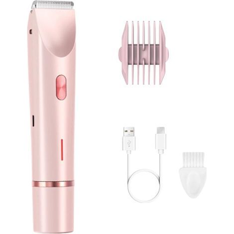 Rasoir électrique pour femmes - Épilateur/Tondeuse 2 en 1 pour le maillot - Étanche - Peau douce - Utilisation facile et agréable - Roseyu-AquaForge (1/5)