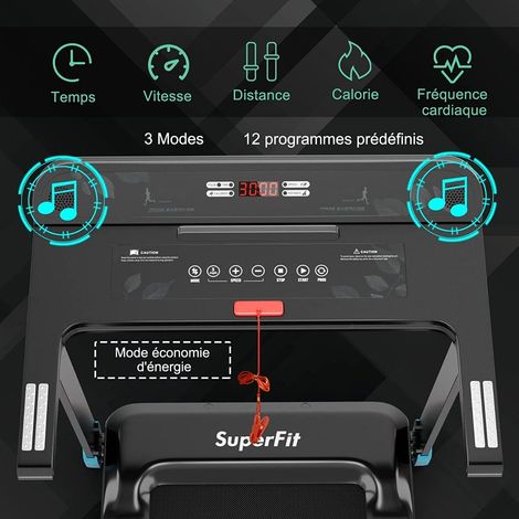 Tapis de course électrique pliant 12 km/h (1/5)