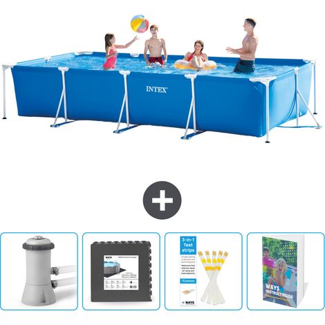 Intex Piscina con struttura Rettangolare - 450x220x84 cm - 7-pezzi  SCB131