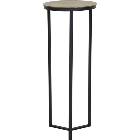 Light & Living colonna Retiro nero opaco con bronzo antico ruvido