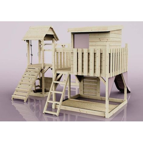 Polarplay Spielturm Joost aus Holz in Rosa (1/4)