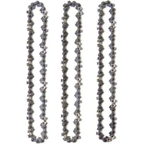 Chaînes d’élagage sur perche 10' (25 cm) – Lot de 3 chaînes avec 40 maillons, faible rebond, compatibles tronçonneuses jusqu’à 42 cm³ (1/4)