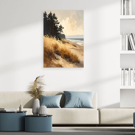 Wandbild Blick auf Strand mit Dünen am Meer 70x100 (1/4)
