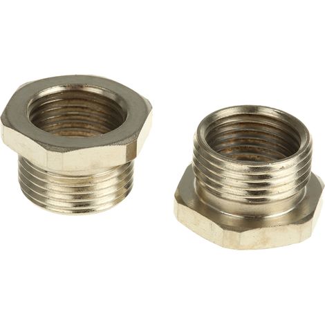 Raccord de gaine RS PRO PG11 M16, taille 16mm en Laiton ( Prix pour Paquet de 5 )