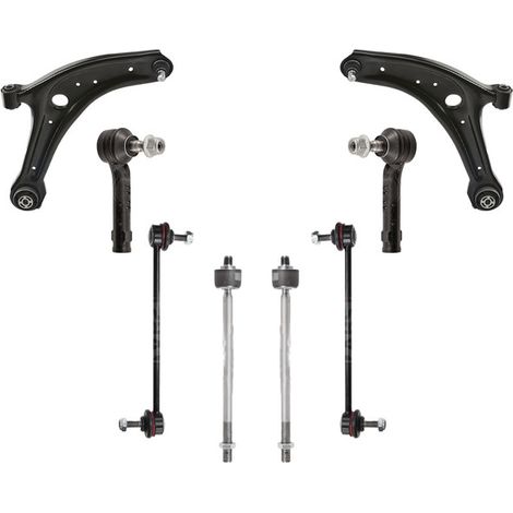 KIT BRACCIO OSCILLANTE 8 PEZZI COMPATIBILE CON FORD FIESTA VII (HJ, HF) 1.5 TDCi Active / Kit Sospensione Completo OE/OEM / Bracci Oscillanti + Testine Sterzo / Sostituzione Diretta OEM
