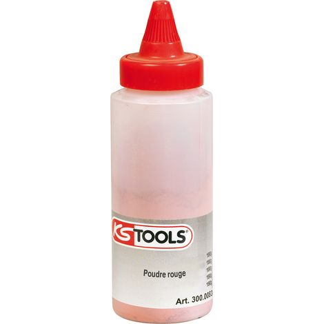 KS Tools - Biberon de poudre rouge pour traçeur, 150 g - 300.0083