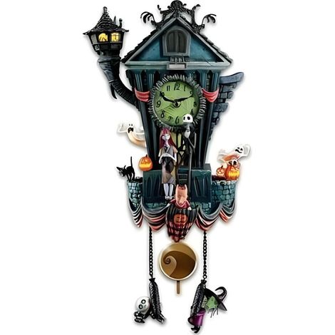 Cuckoo Clock - Halloween Wall Decoration - Resin Ornament - Non-Functional Decorative Clock - 1 Piece (1/5)