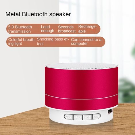 Enceinte portable sans fil avec lumière LED et lecteur de carte - Son puissant pour la maison et l'extérieur (1/5)