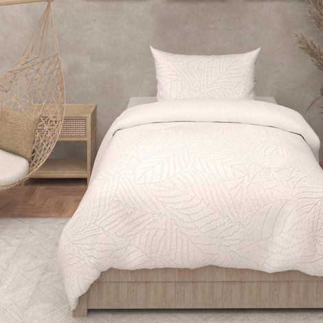 Parure Housse de Couette 3D Microfibre 140x200 cm Blanc (1/2)