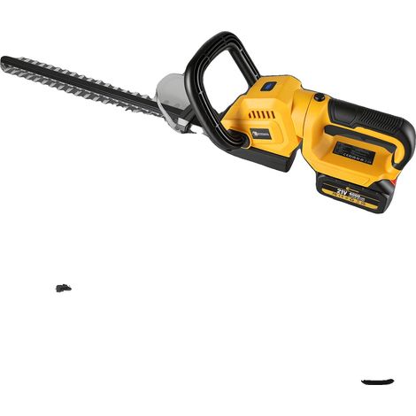 Cortasetos inalámbrico, motor de alta potencia, sistema de doble batería, 2 baterías amarillas. (1/2)