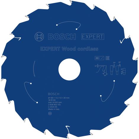 Bosch Wood cordless Circular Saw Blade 190 x 1.5/1 x 30 mm T18 2608902155 (1/5)