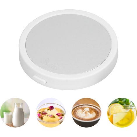 Thermostatische Untertasse, USB-Wasserbecherwärmer, thermostatische Milchbecher-Untertasse, USB-betrieben, weiß (1/5)