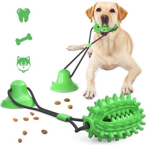 Kauspielzeug für Hunde, Hundespielzeug mit Saugnapf, multifunktionaler Backenzahn für Haustiere, Zahnreinigung mit Zahnpflegefunktion für Hunde MUMU