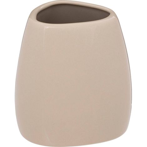 Contenitore da bagno in ceramica color beige