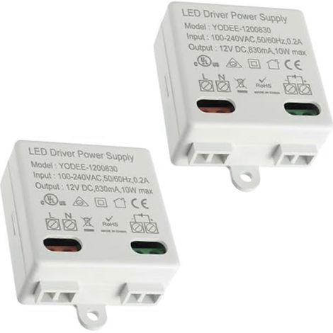 12 V/DC 10W Mini LED Transformer for 12 V LED Lights and Stripe-- (1/5)