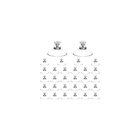 Pack of 30 Suction Cups Ø40mm with Knurled Nut, Strong Fixing for Windows and Smooth Surfaces, Integrated Thread (1/5)