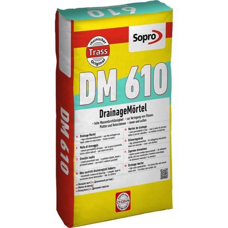 Mortier prêt à gâcher spécial pierre naturelle - Sopro DM 610 - 25 kg