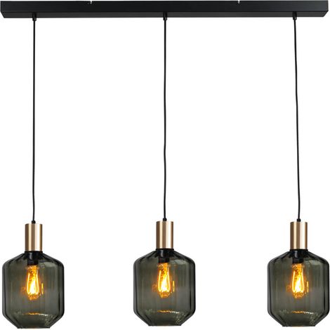 Lampe suspendue 3 lumières - dorée - Porto avec verres verts Jagger - 2711-05-02-100-3-10 (1/3)