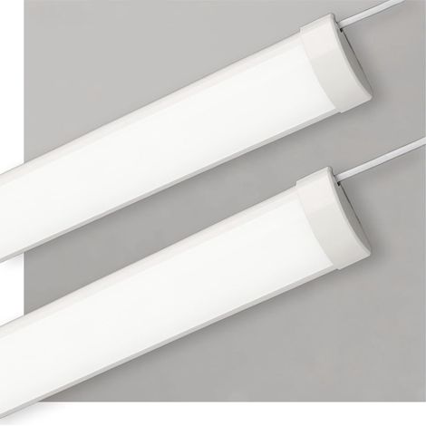 Lot de 2 Neon LED 120 cm, Blanc Froid 6500K, Réglette LED Fine (1/5)