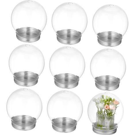 Boule à Neige Bricolage 10 Pièces Transparentes En Plastique Bouchon Étanche Pour Décoration Sapin Et Loisirs Créatifs (1/5)