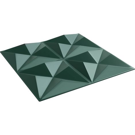 Wandpaneele 48 pcs Origami Grün 50 x 50 cm XPS Schaum