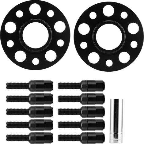 Kit d'entretoises de roue 5x112 avec bride de 15 mm pour BMW Série 1 F40 (2019-2020), noir (1/5)