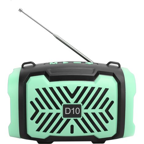 Enceinte sans fil Bluetooth V5.0 D10, micro-enceinte USB avec support lumineux et dragonne, FMGreen (1/5)