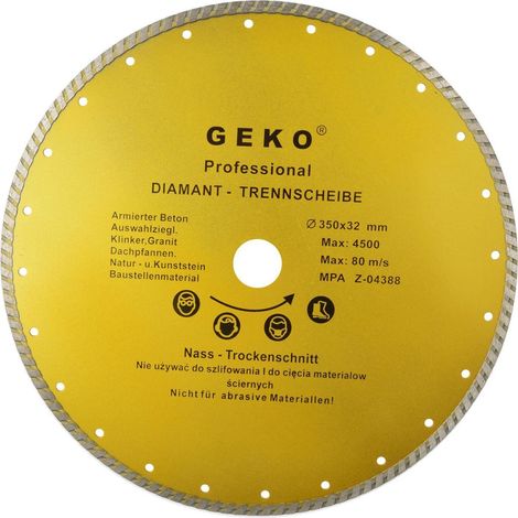 Geko Turbo disco diamantato argento 350 mm professionale
