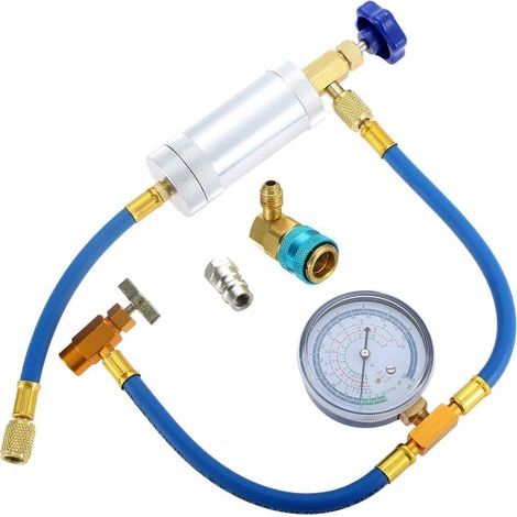 Outil d'injection d'huile pour climatisation R134A - Côté bas rapide avec agent de fromage - Adaptateur R12 R134A-Karteo (1/5)