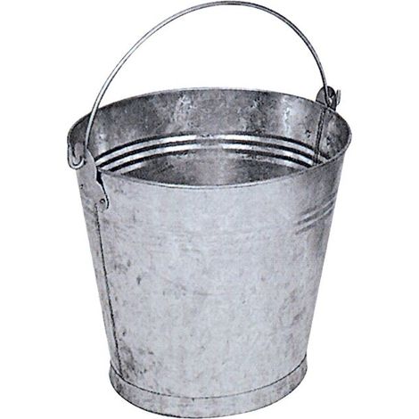 Secchio in Acciao Zincato Capacit 10 Lt 28 x H 30 cm (1/2)