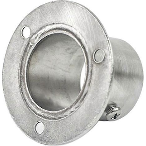 Barre de penderie tubulaire ronde en acier inoxydable épais de 32 mm, grande taille, avec siège à bride.-M (1/4)