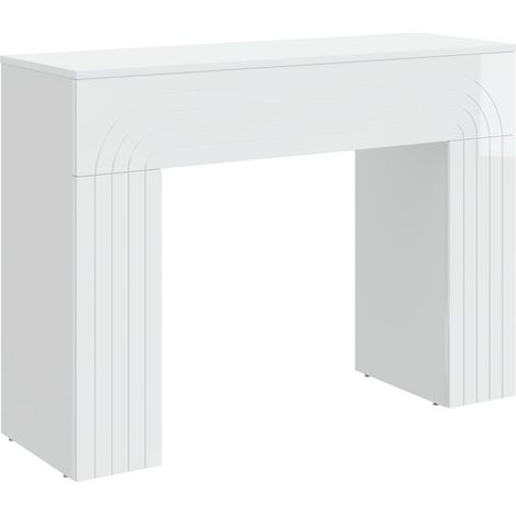 Maison Exclusive - Couchtisch Hochglanz Weiß 102 x 35 x 75 cm Hol