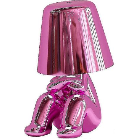 Lampe Penseur, Lampe de table tactile, Lampe de bureau LED représentant un petit penseur doré et créatif, DecorMr whereColorful (1/5)
