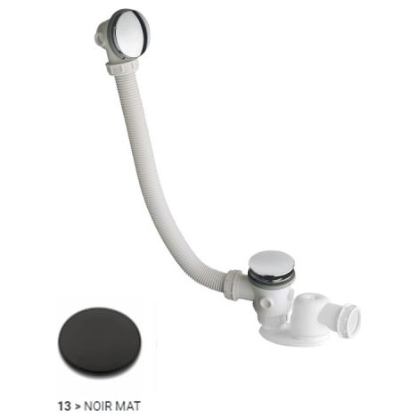 Vidage Baignoire Up and Down Sans Cable 90 Cm avec Siphon Blackmat - CRISTINA ONDYNA VUP0213