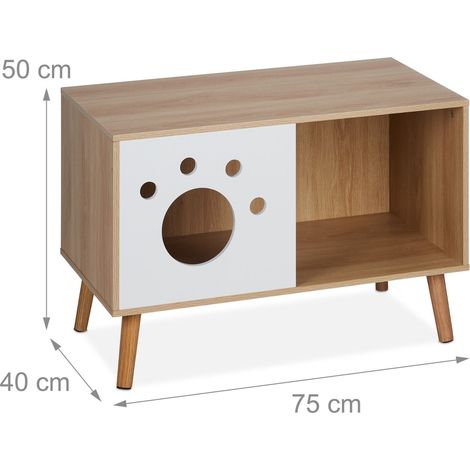 Mueble de baño acogedor de diseño moderno para salón y dormitorio 40 x 60 x 40 cm de madera marrón 130014355 (1/2)