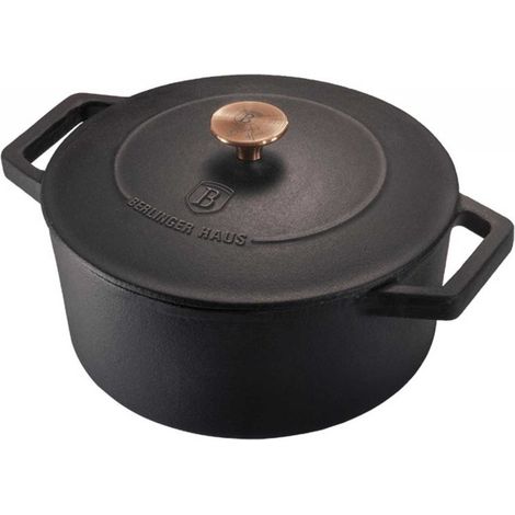 Cacerola de hierro fundido Berlinger Haus 24 cm 4,2 L negro (1/3)