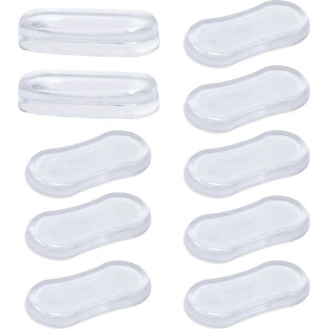 Lot de 10 tampons adhésifs de rechange pour siège de toilette - Transparent (1/5)