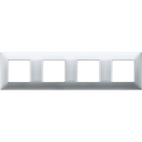 VIMAR - 14669.20 Placca 8M (2+2+2+2) int71 argento opaco