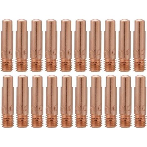 Embouts de contact de soudage Embout de contact en cuivre de 20 pièces pour les consommables de torche de soudage 15AK MIG/MAG (0.8) (1/5)