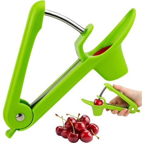 Snocciolatore per ciliegie e olive, snocciolatore manuale per ciliegie, snocciolatore per ciliegie, snocciolatore per ciliegie e prugne, snocciolatore in acciaio inox, per sgusciare olive, ciliegie e (1/5)